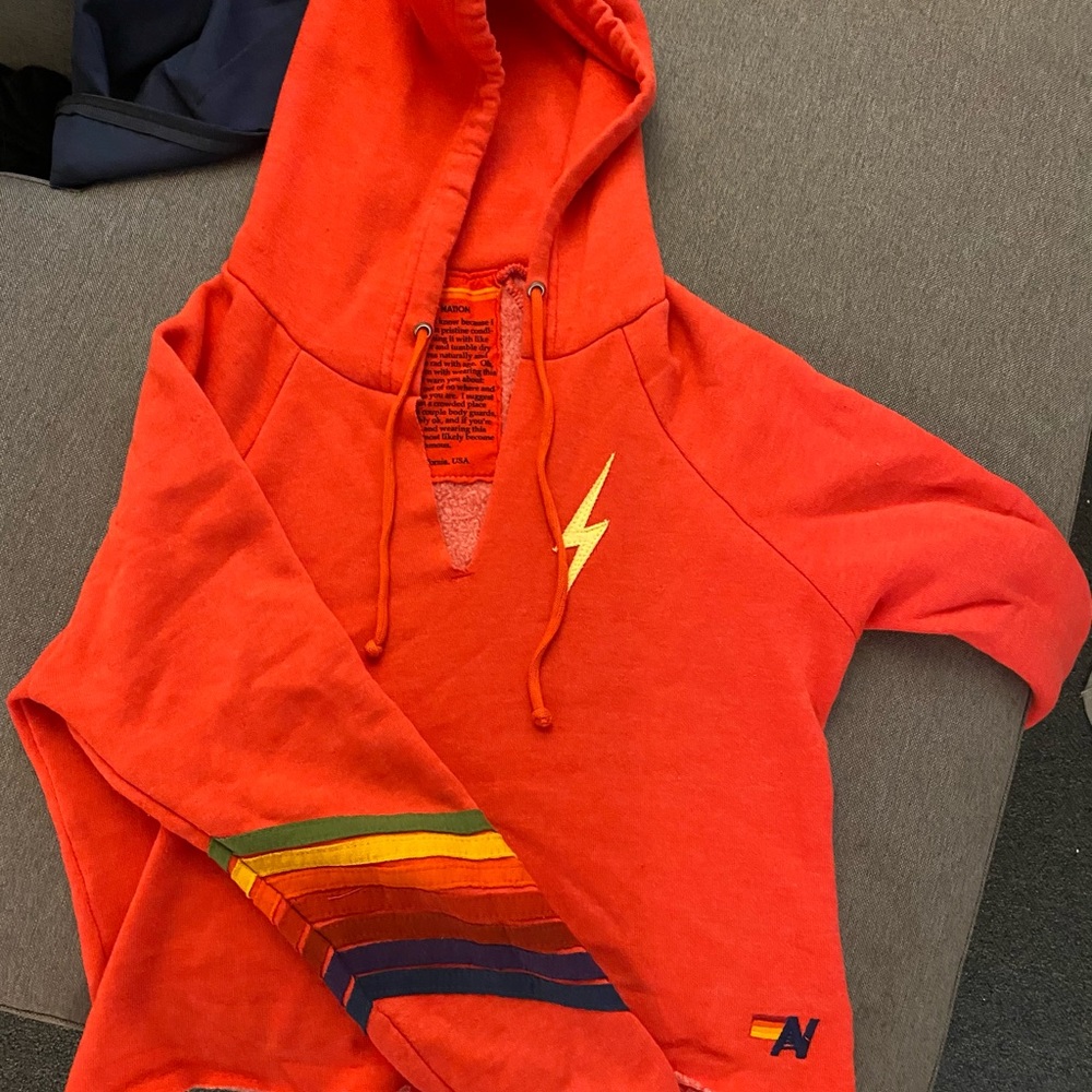 Aviator Nation, pullover, cropped hoodie